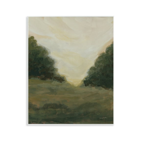 Stupell Industries Serene Green Field View Landscape Painting Unframed Art Print Wall Art, 11 x 14