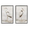 thumbnail image 1 of Stupell Industries Serene Heron Birds 2 Piece Gray Framed Floater Canvas Set design by Hannah Dawson, 31 x 21, 1 of 9