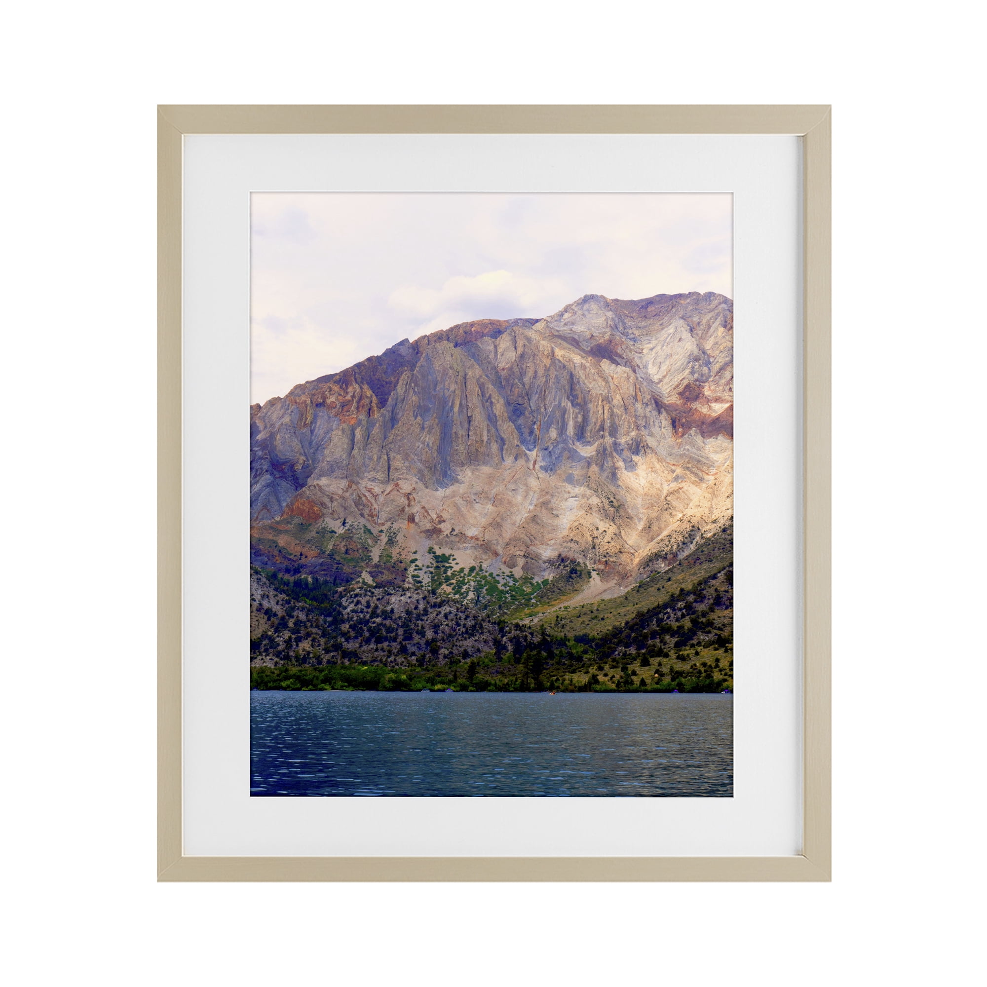 Stupell Industries Serene Lake Beneath Mountains Birch Framed Print Under Glass, design by Gemma Bardot