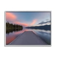 thumbnail image 1 of Stupell Industries Serene Lake Dock Quiet Pink Sunrise Reflection Photograph Gray Framed Art Print Wall Art, Design by Jeff Poe Photography, 1 of 7