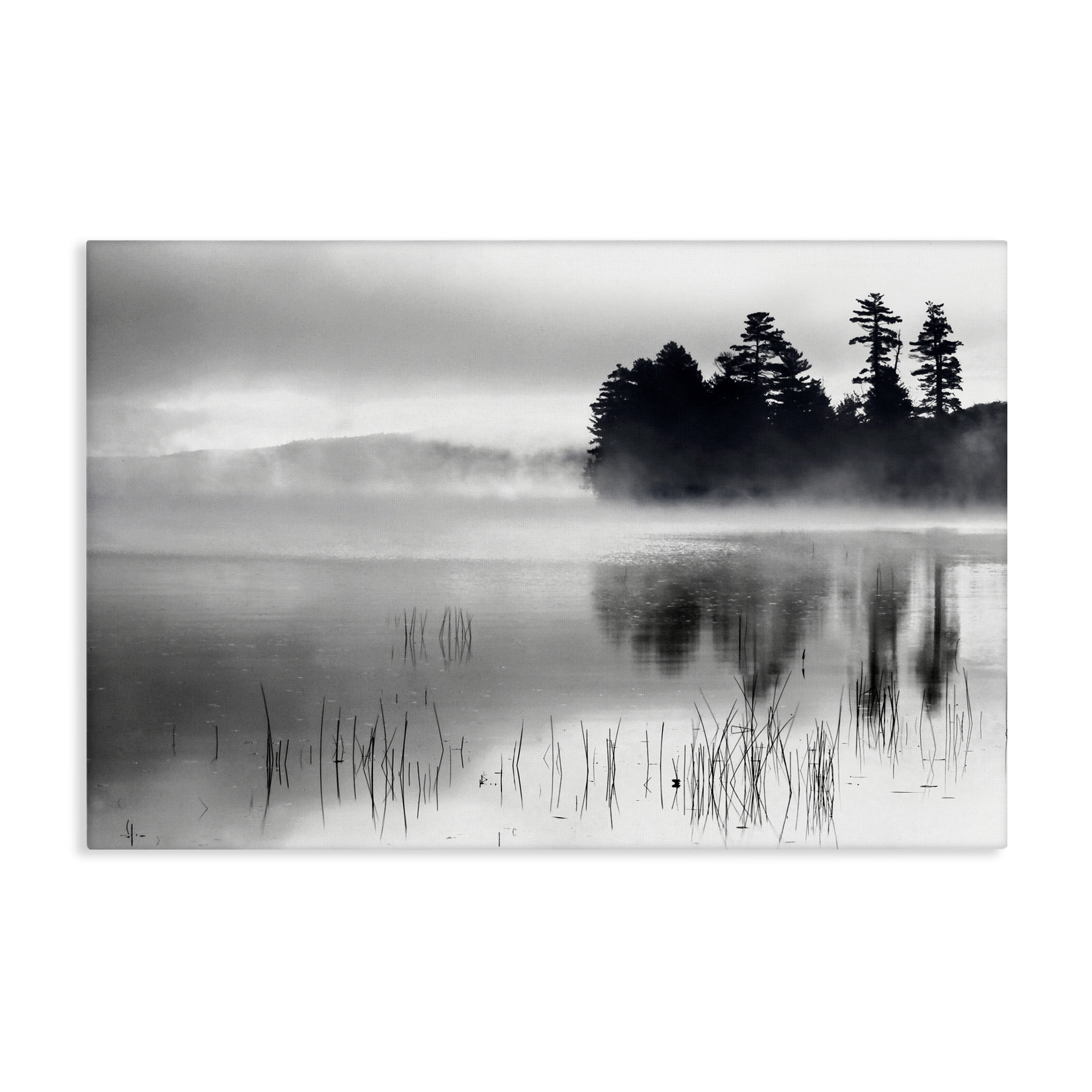 Stupell Industries Serene Lake Reflection Landscape Photography Gallery Wrapped Canvas Art Print Wall Art, 36 x 24