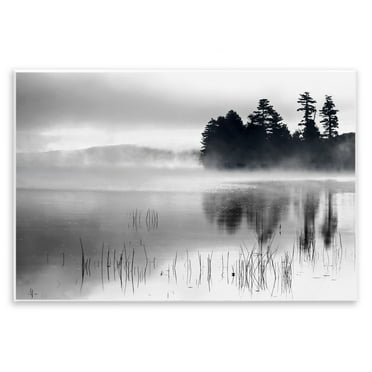 Stupell Industries Serene Lake Reflection Landscape Photography Unframed Art Print Wall Art, 15 x 10