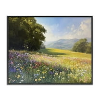 Stupell Industries Serene Meadow Dream Black Framed Giclee Art design by Petal Prints Design, 11 x 14