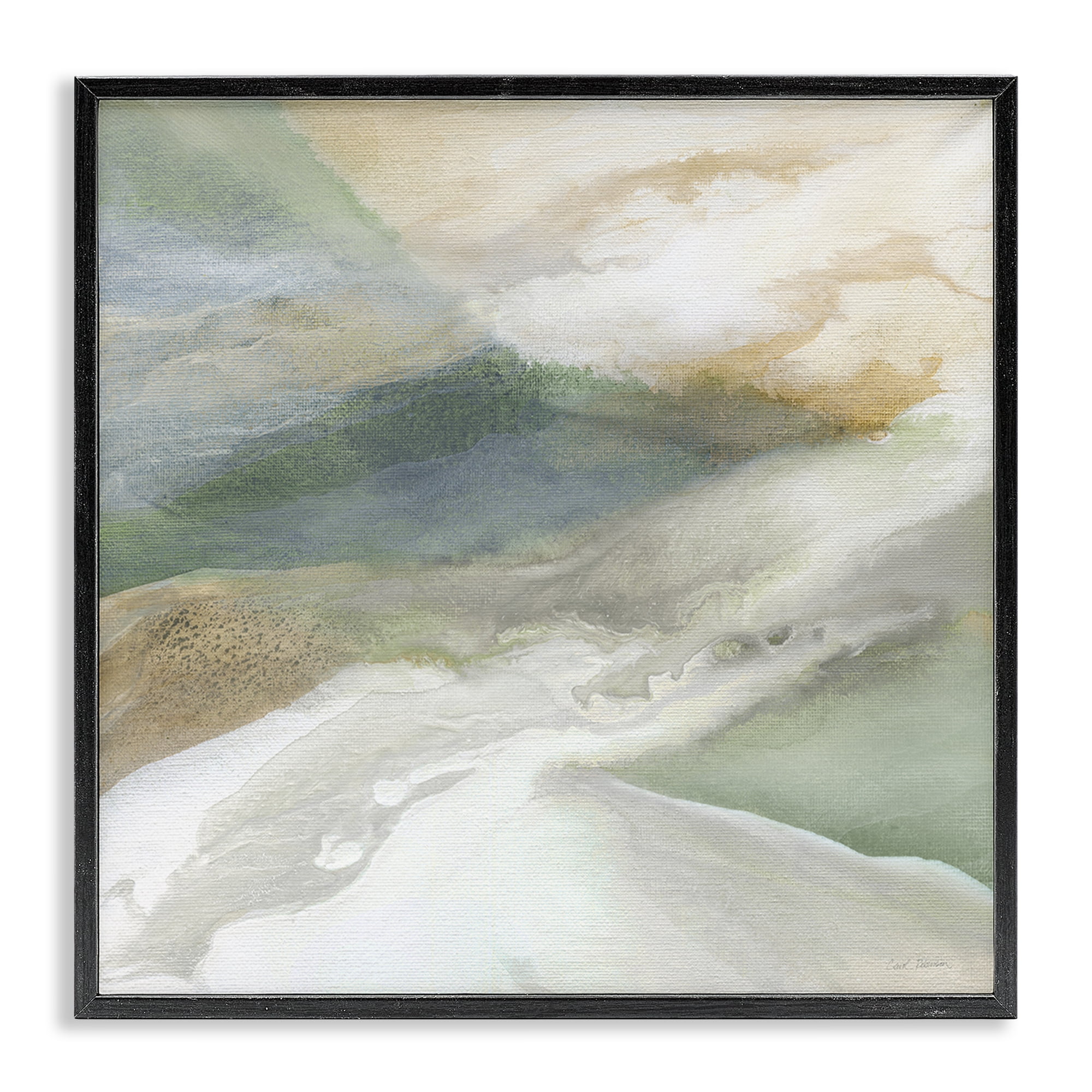 Stupell Industries Serene Mist Over Rolling Fields Black Framed Giclee Art, design by Carol Robinson