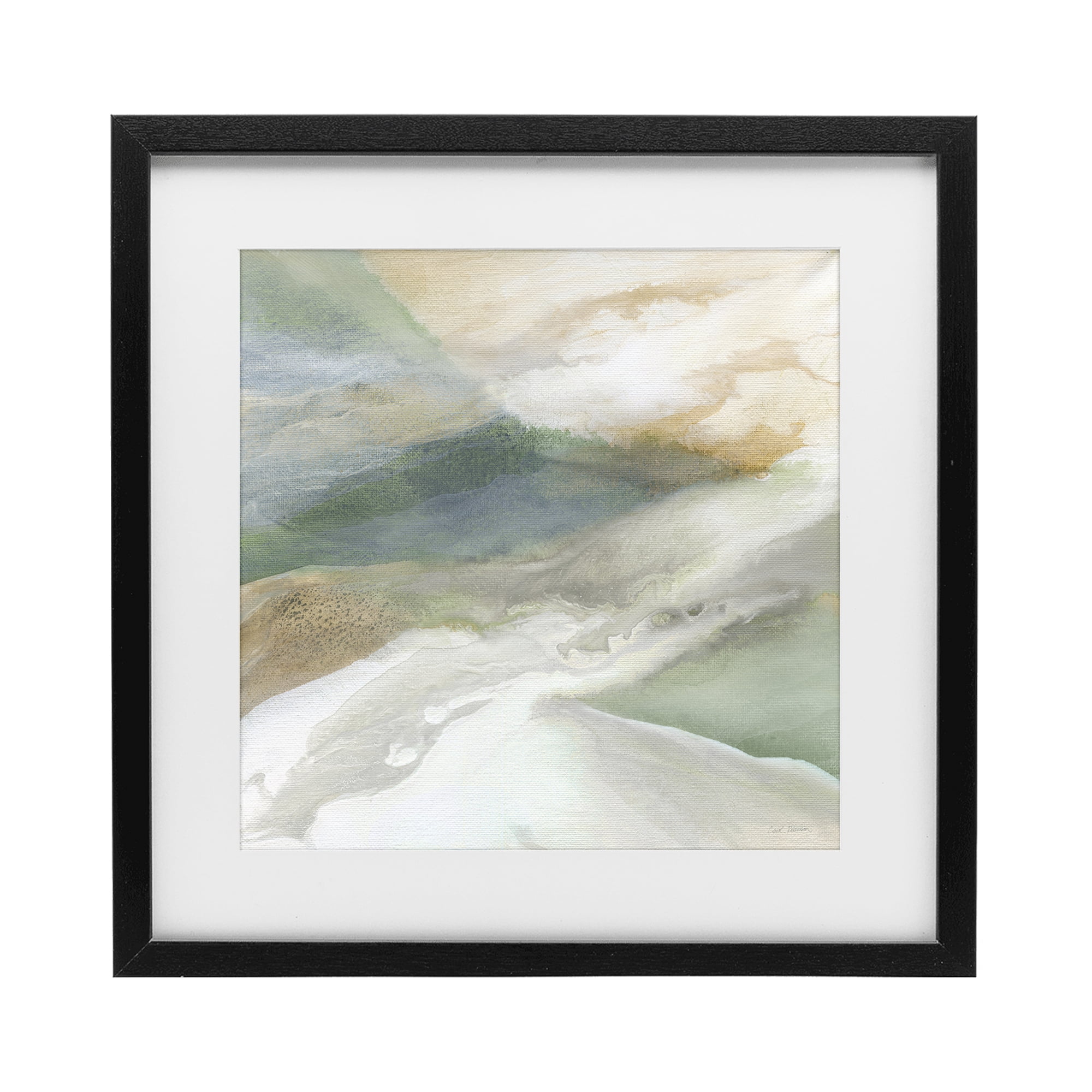 Stupell Industries Serene Mist Over Rolling Fields Black Framed Print Under Glass, design by Carol Robinson