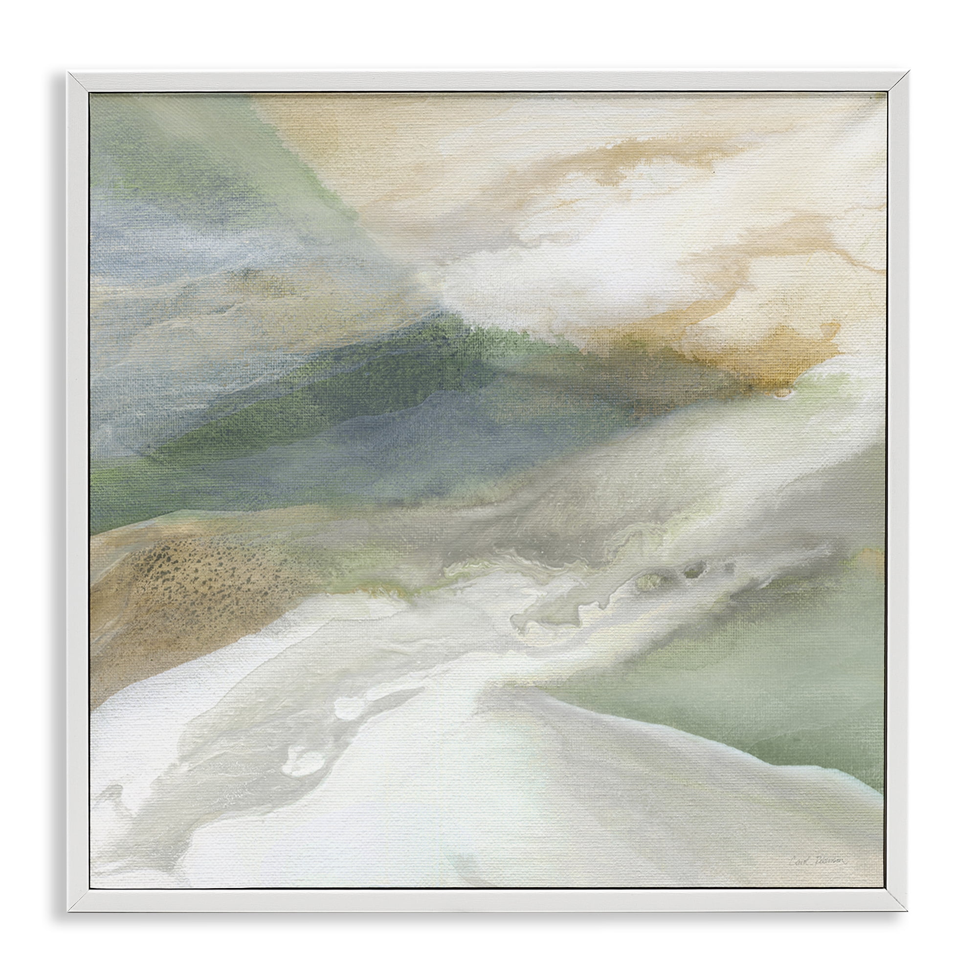 Stupell Industries Serene Mist Over Rolling Fields White Framed Giclee Art, design by Carol Robinson