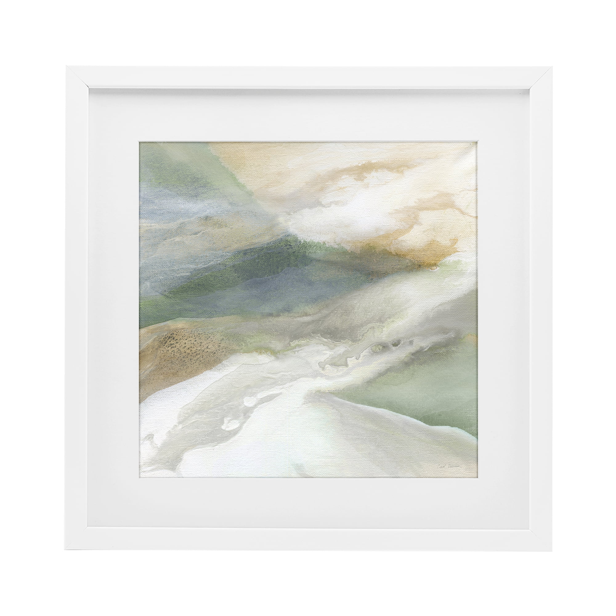 Stupell Industries Serene Mist Over Rolling Fields White Framed Print Under Glass, design by Carol Robinson