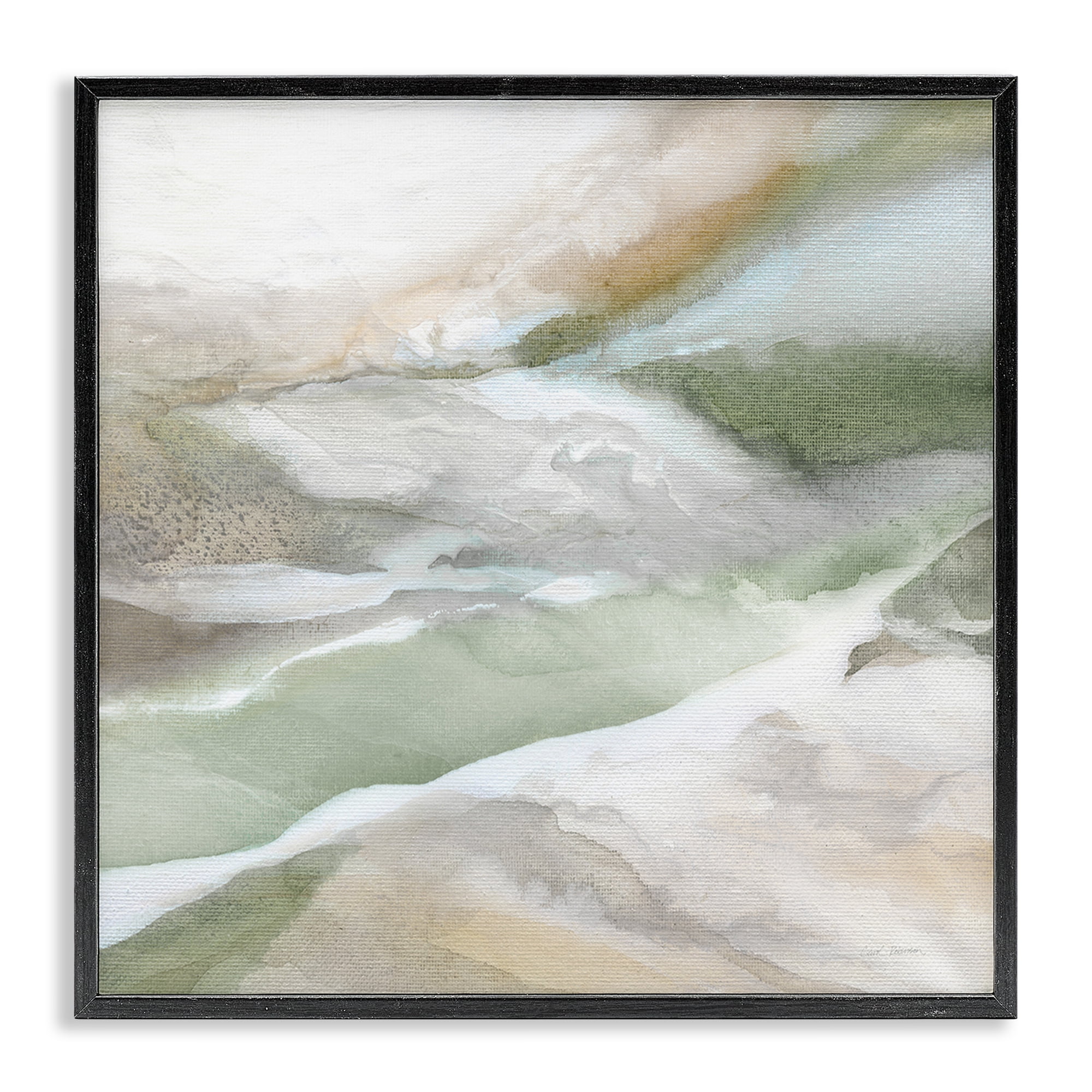 Stupell Industries Serene Misty Landscape Black Framed Giclee Art, design by Carol Robinson