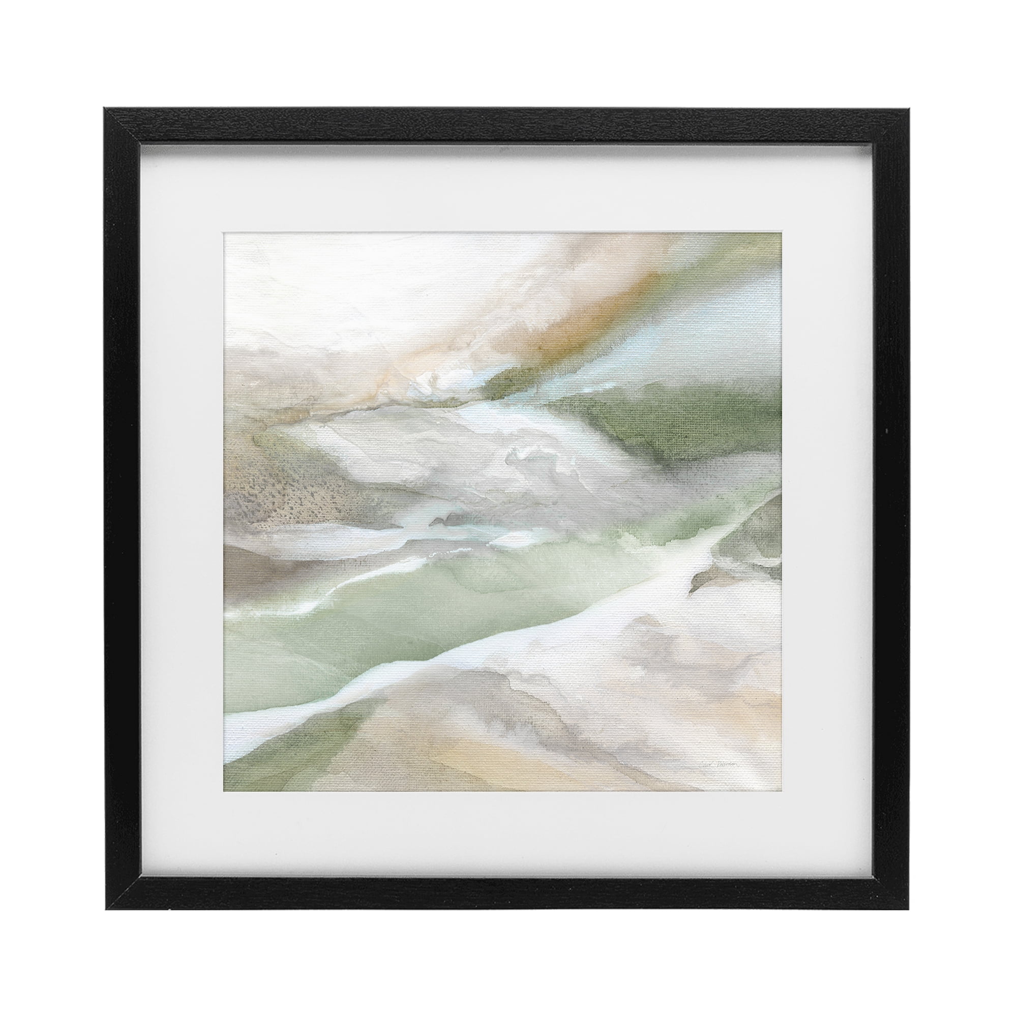Stupell Industries Serene Misty Landscape Black Framed Print Under Glass, design by Carol Robinson