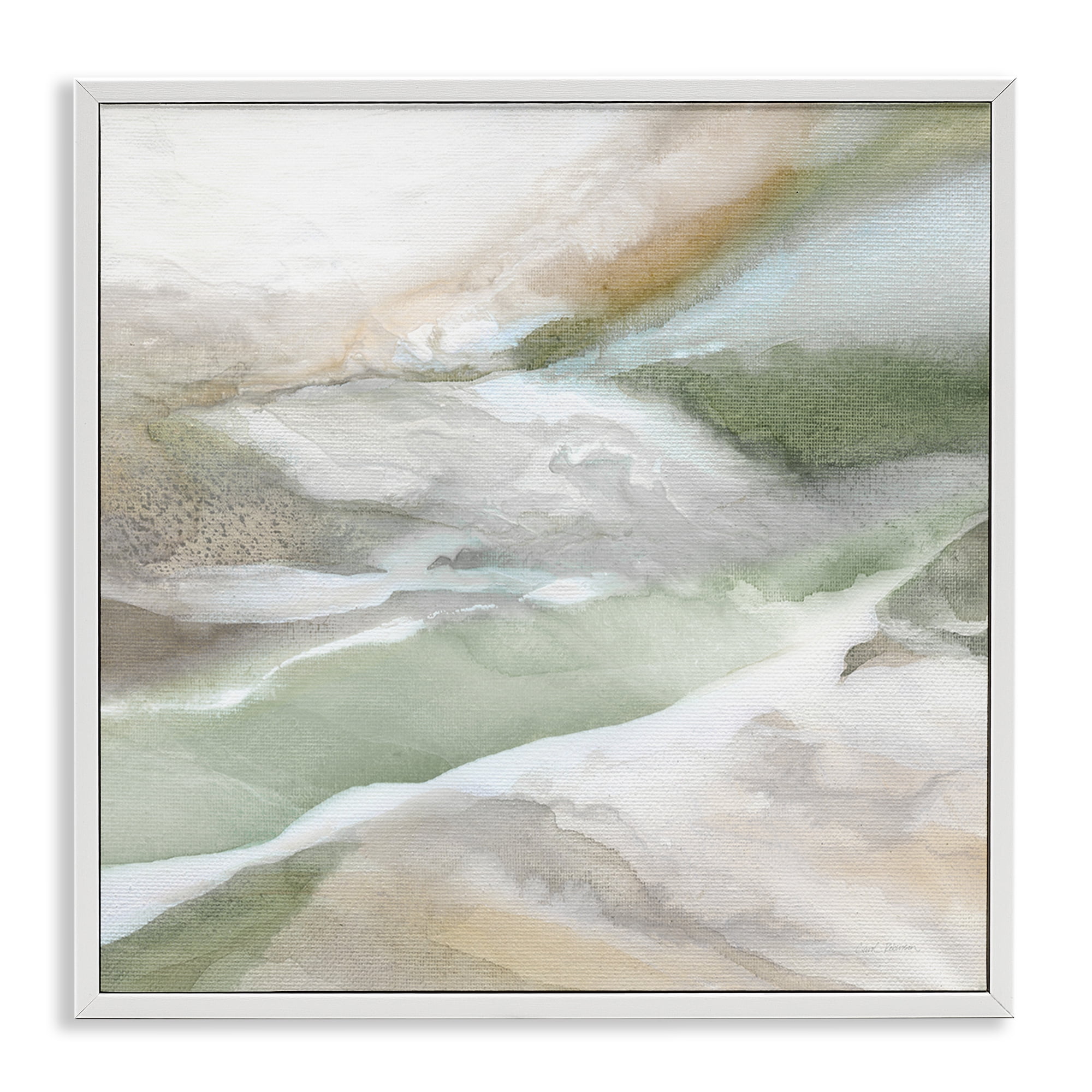 Stupell Industries Serene Misty Landscape White Framed Giclee Art, design by Carol Robinson