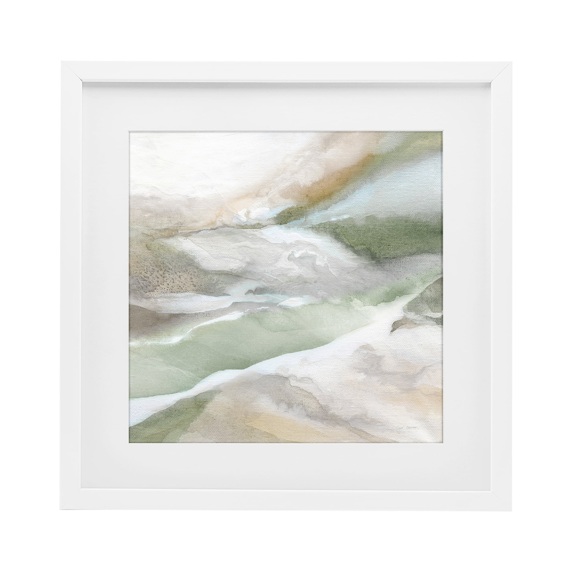Stupell Industries Serene Misty Landscape White Framed Print Under Glass, design by Carol Robinson