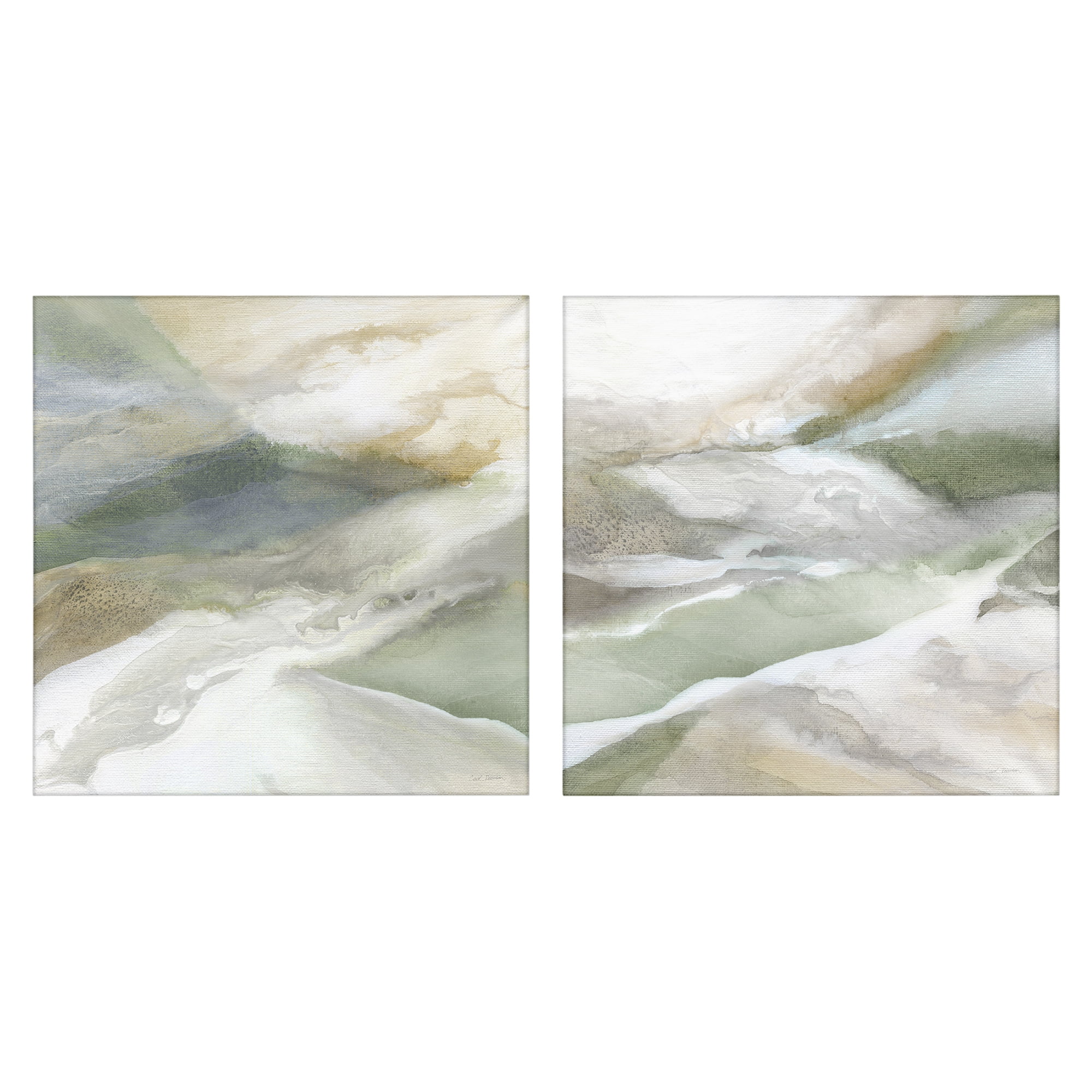 Stupell Industries Serene Misty Valley Abstraction 2 Piece Canvas Wall Art Set, design by Carol Robinson
