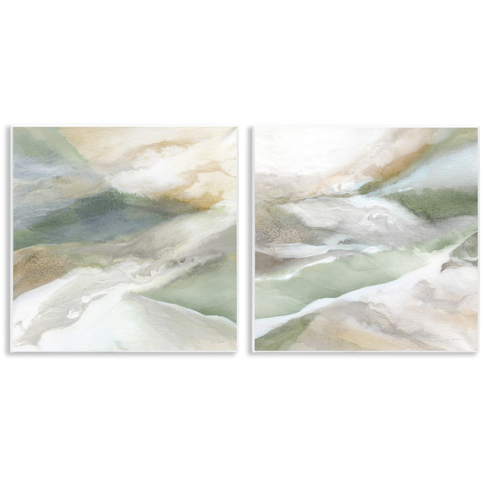 Stupell Industries Serene Misty Valley Abstraction 2 Piece Wall Plaque Art Set, design by Carol Robinson