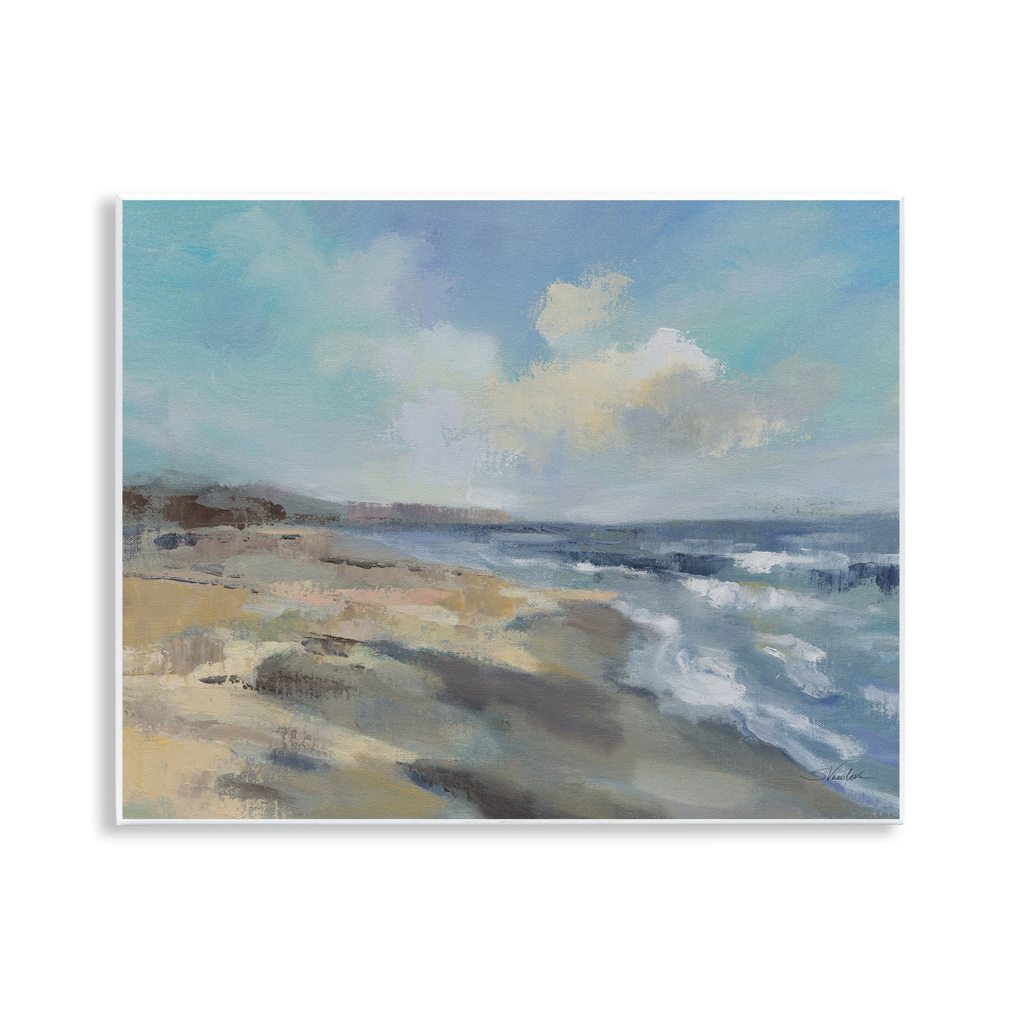 Stupell Industries Serene Morning Beach Waves Wall Plaque Art, design by Silvia Vassileva