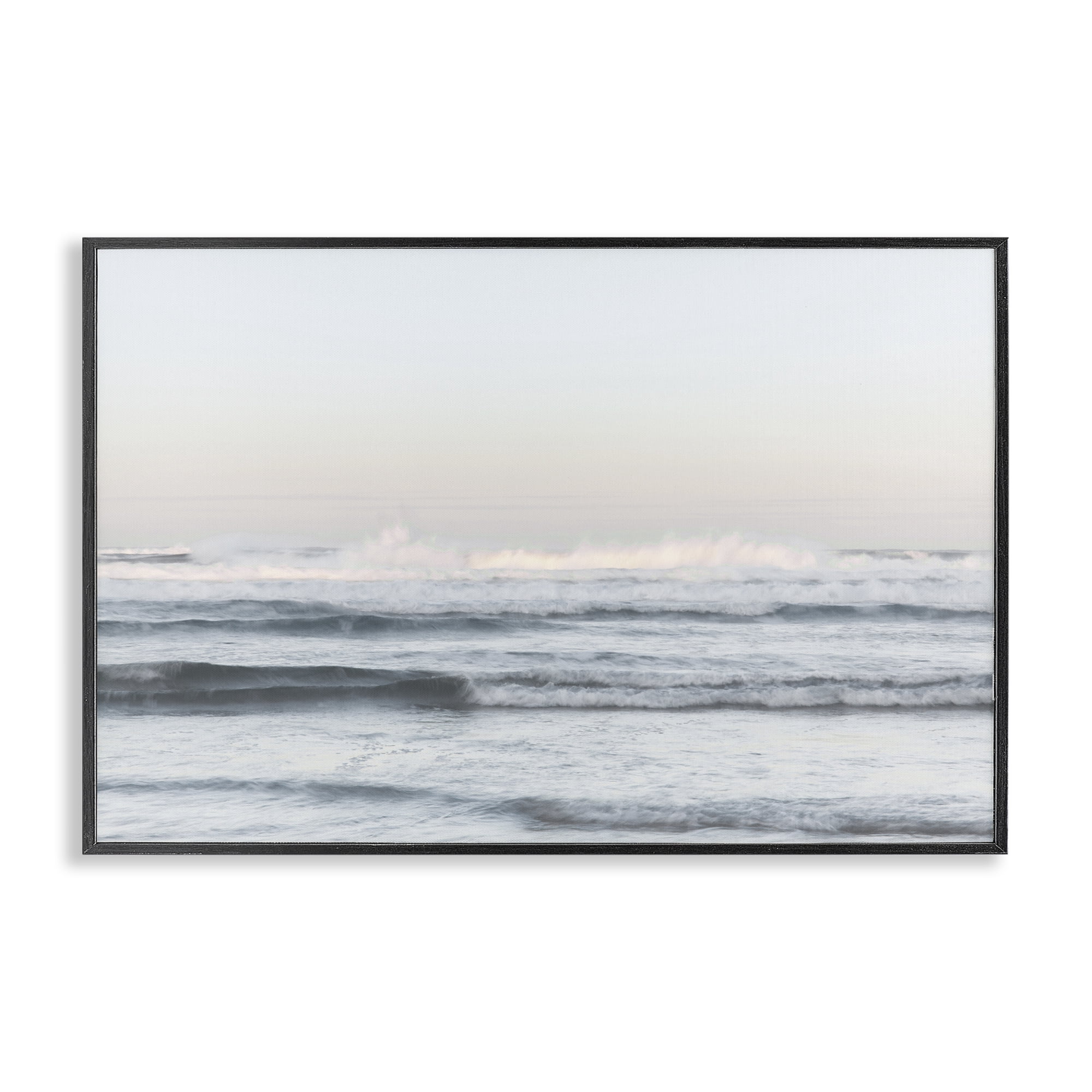 Stupell Industries Serene Ocean Waves Calmness Black Framed Giclee Art, design by Melissa McClain