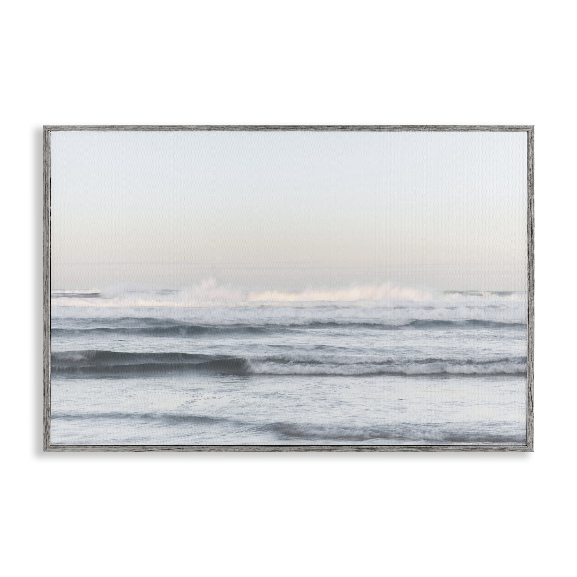 Stupell Industries Serene Ocean Waves Calmness Gray Framed Giclee Art, design by Melissa McClain