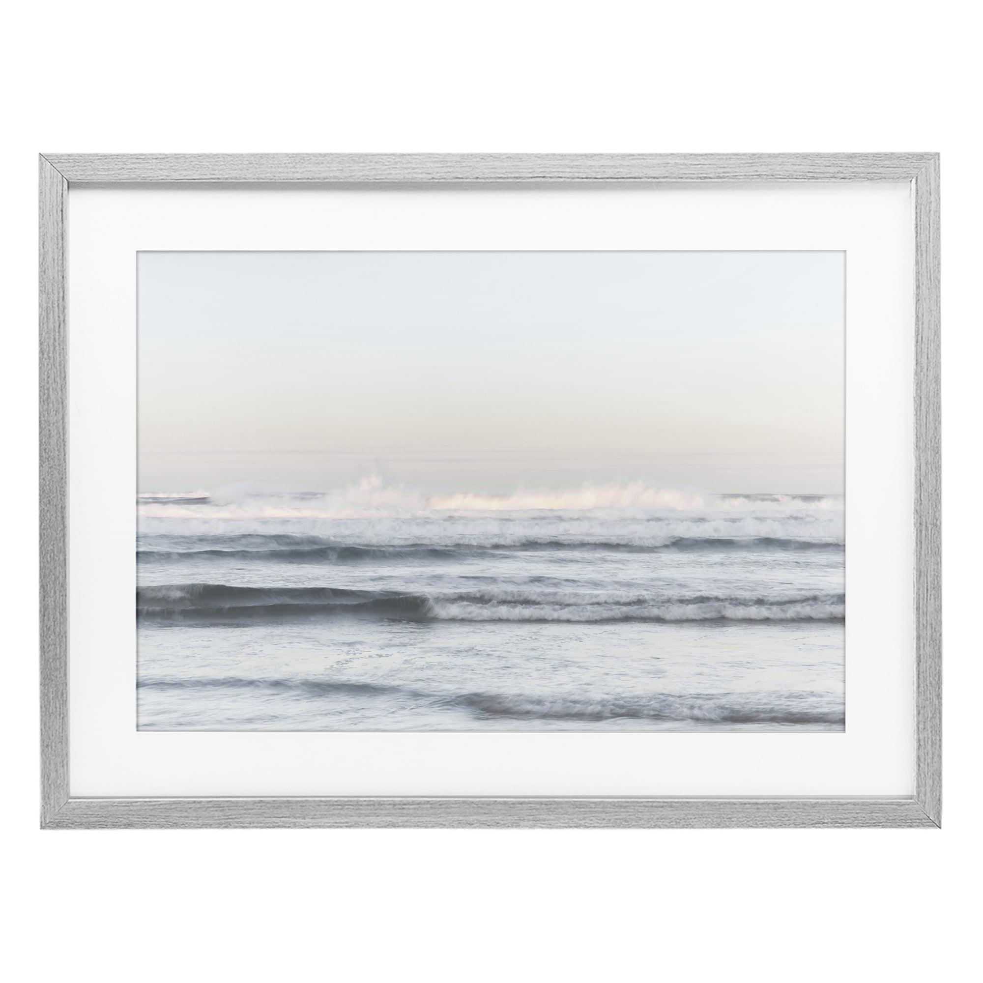 Stupell Industries Serene Ocean Waves Calmness Gray Framed Print Under Glass, design by Melissa McClain