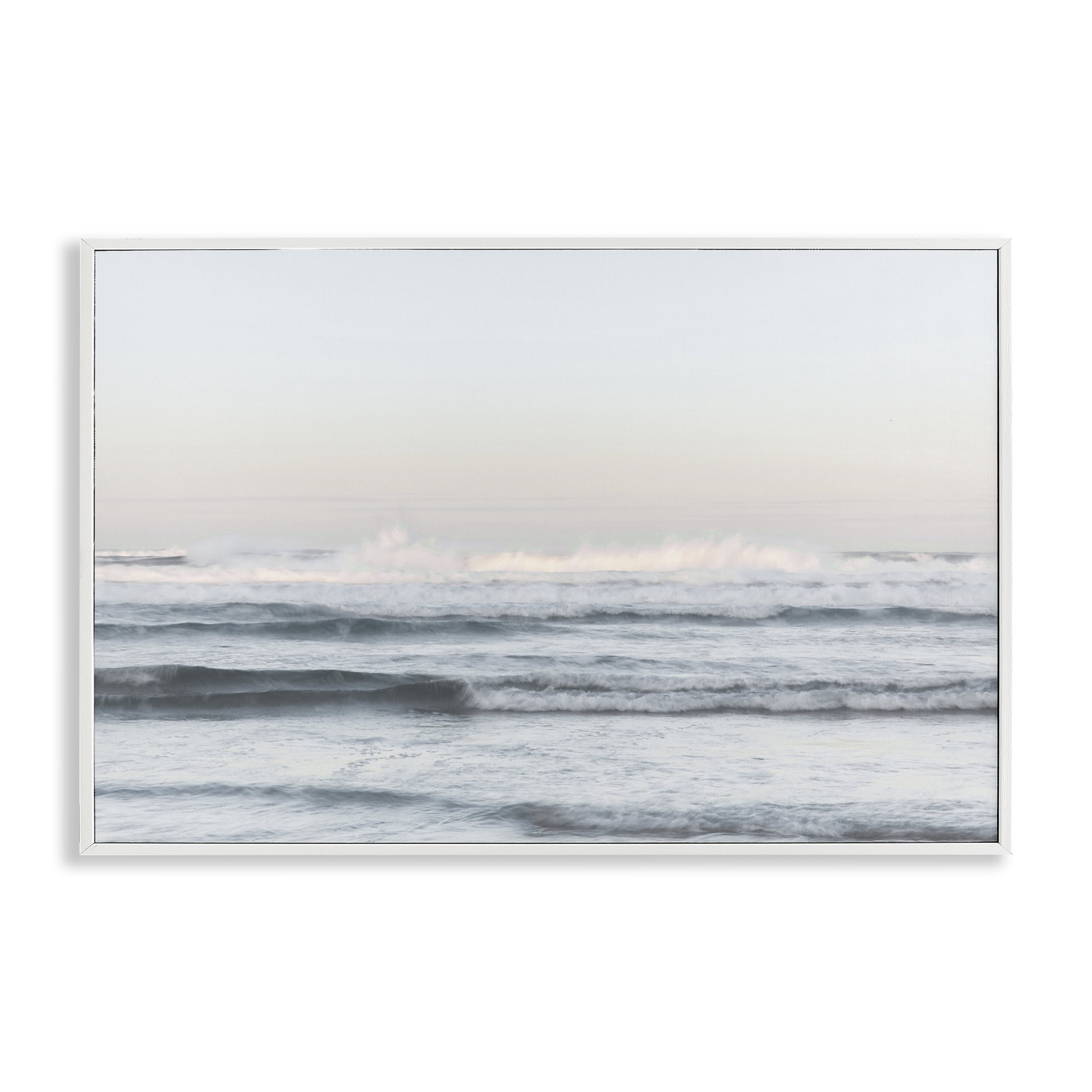 Stupell Industries Serene Ocean Waves Calmness White Framed Giclee Art, design by Melissa McClain