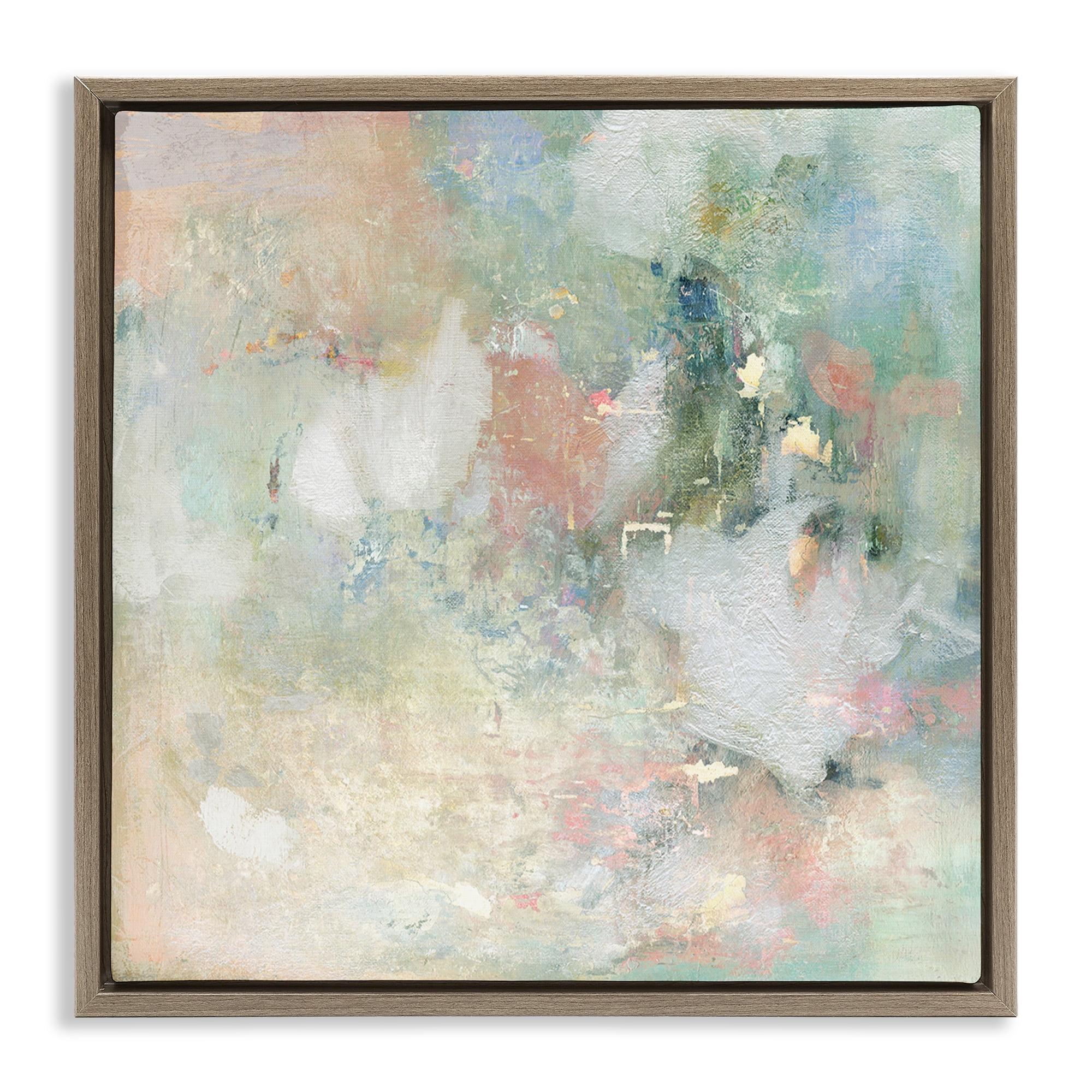 Stupell Industries Serene Pastel Brushstroke Harmony Brown Framed Floater Canvas Wall Art, design by Carol Robinson