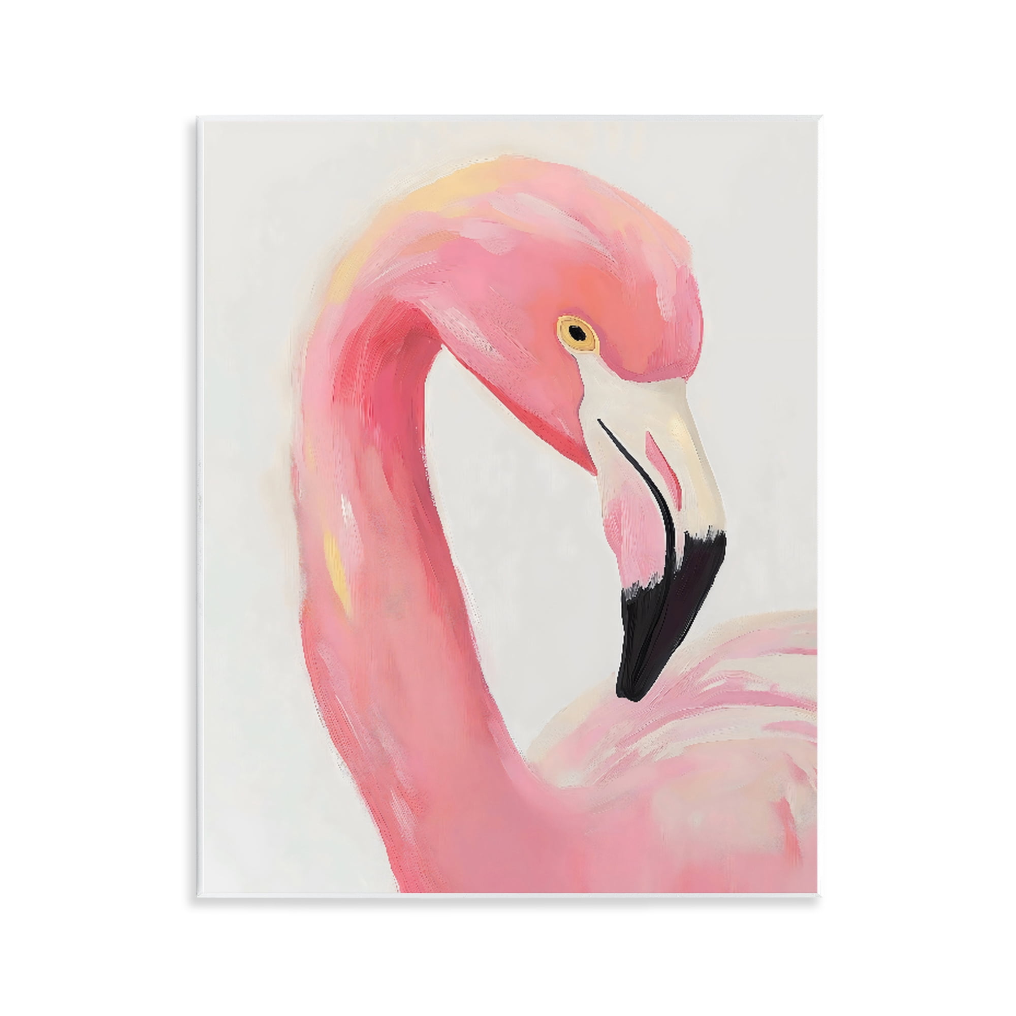 Stupell Industries Serene Pink Flamingo Portrait Wall Plaque Art, design by The Prints Vibe