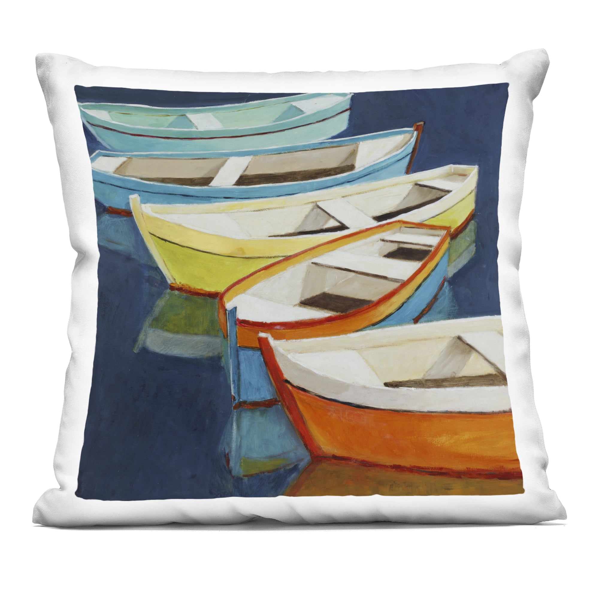 Stupell Industries Serene Rowboats in Summer Decorative Printed Throw Pillow, design by Lorenzo Collective
