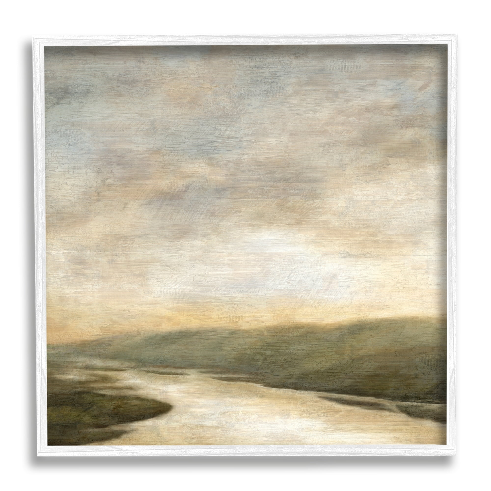 Stupell Industries Serene Rural Shallow River Rainy Atmosphere Impressionist Painting,12 x 12, Design by Suzanne Nicoll