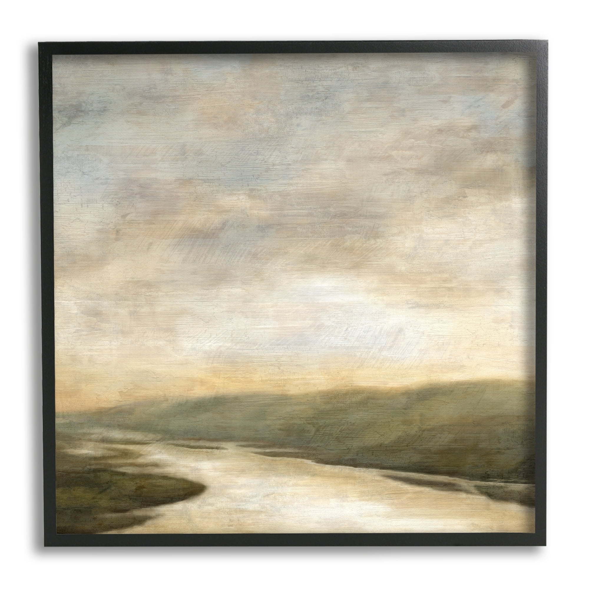 Stupell Industries Serene Rural Shallow River Rainy Atmosphere Impressionist Painting,17 x 30, Design by Suzanne Nicoll