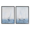 thumbnail image 1 of Stupell Industries Serene Sailboats Floating Cloudy Sea Sky Painting, 16 x 20, Design by Tim OToole, 1 of 8