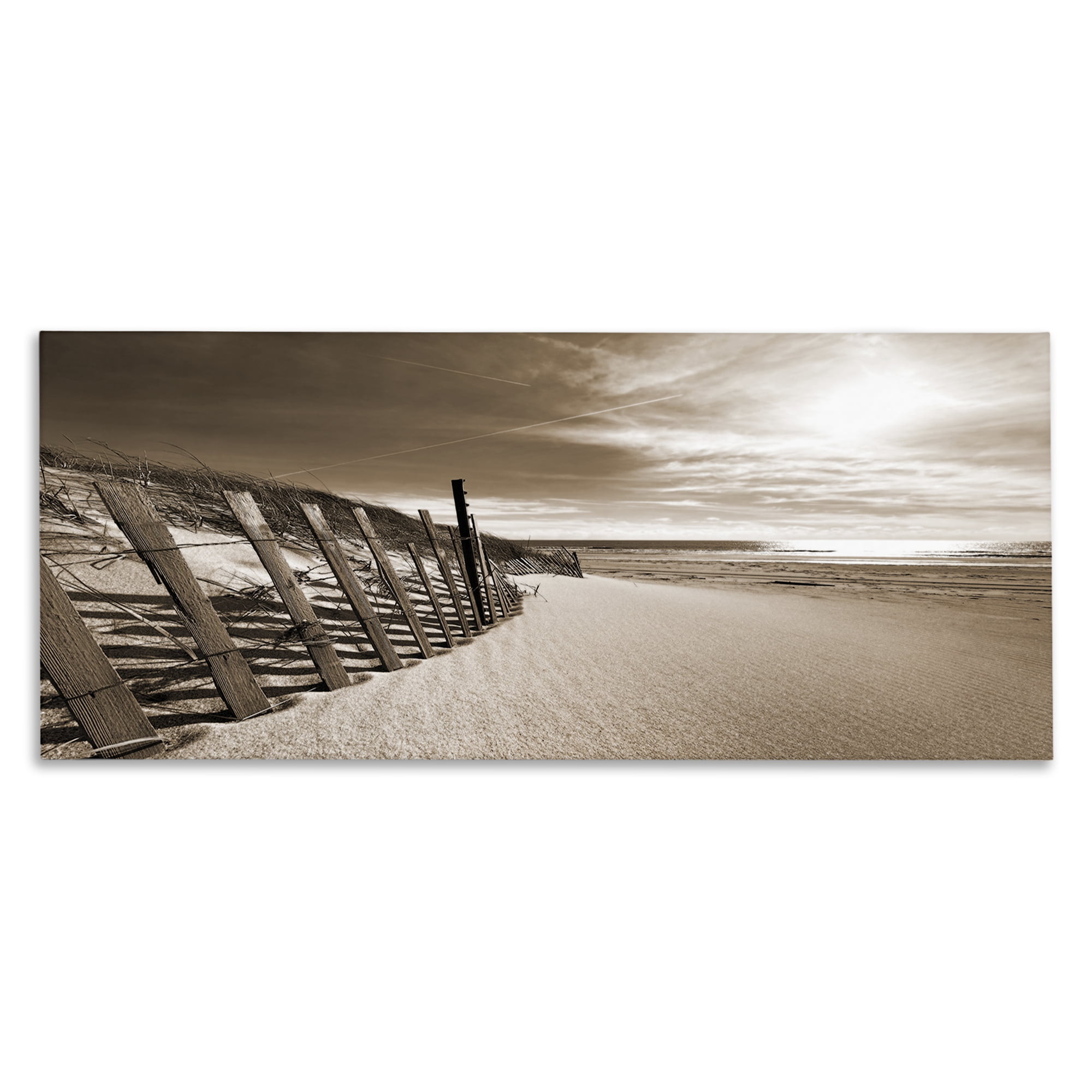 Stupell Industries Serene Sands View Landscape Photography Gallery Wrapped Canvas Art Print Wall Art, 24 x 10
