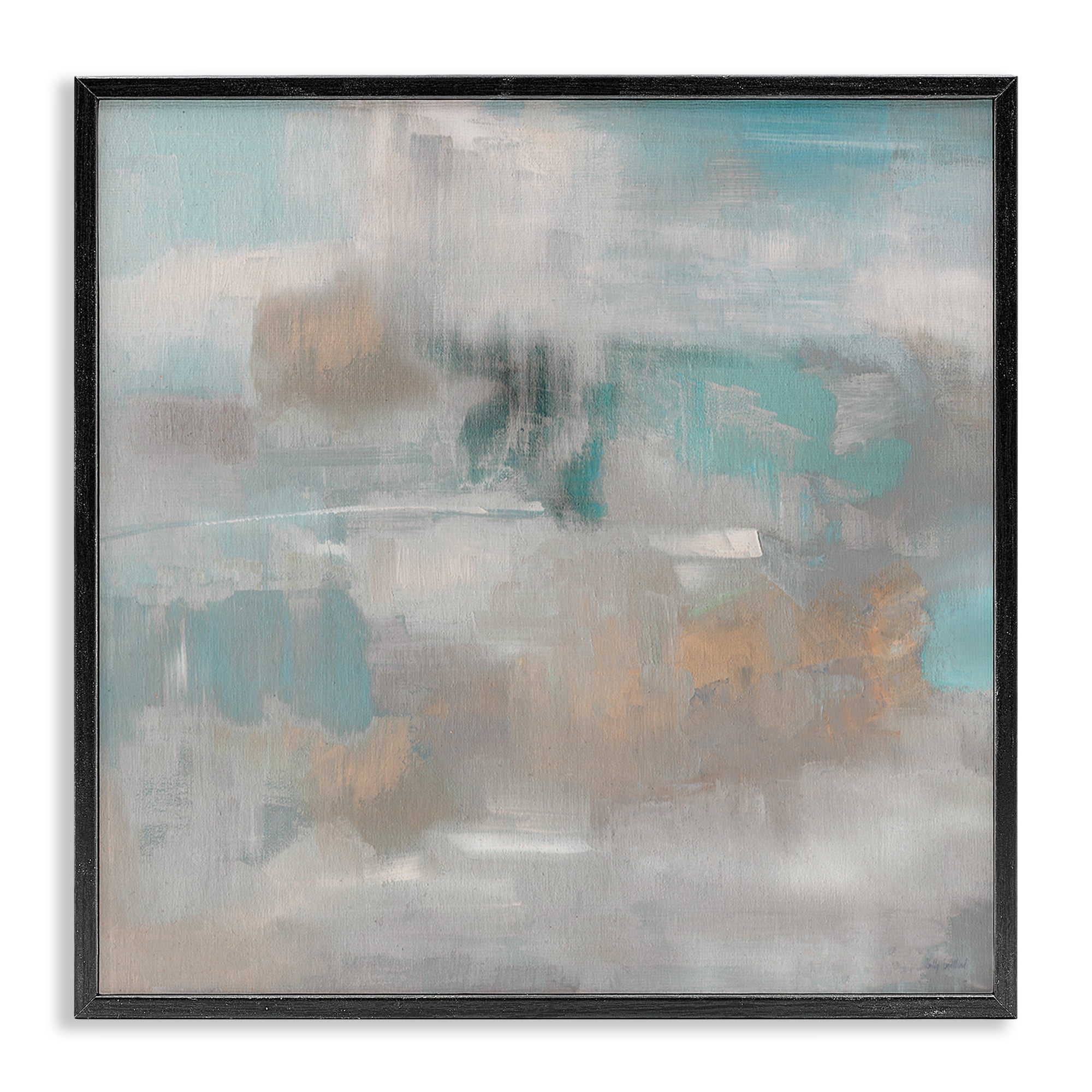 Stupell Industries Serene Soft Abstract Study Black Framed Giclee Art, design by Sally Swatland