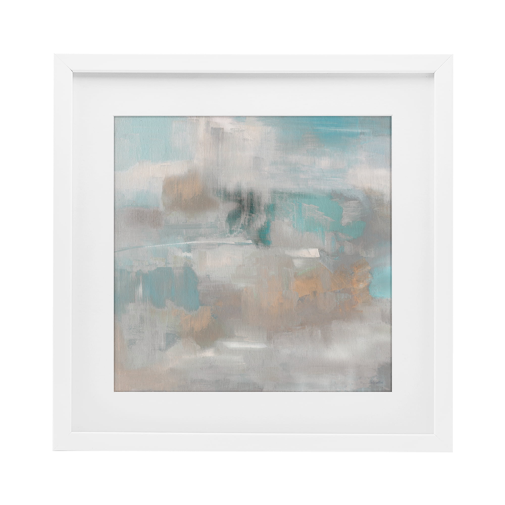 Stupell Industries Serene Soft Abstract Study White Framed Print Under ...