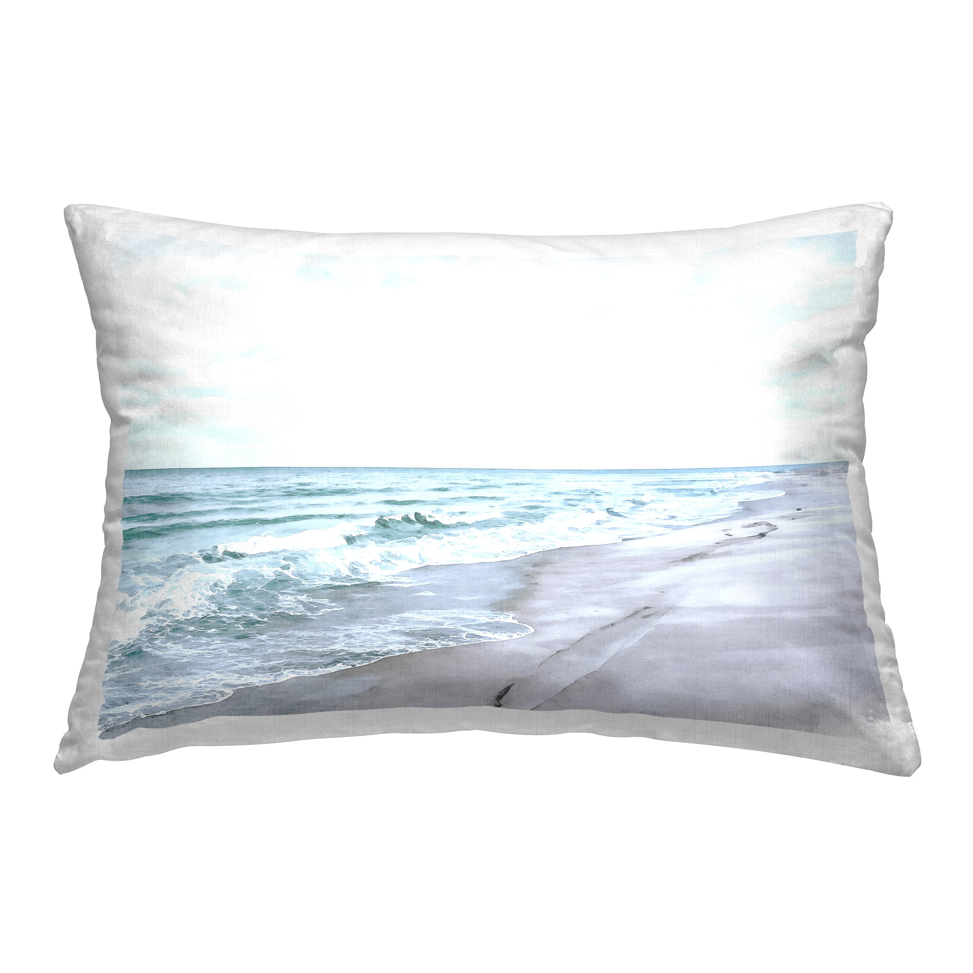 Stupell Industries Serene Summer Sea Waves Decorative Printed Throw Pillow Design by Christine Zalewski .