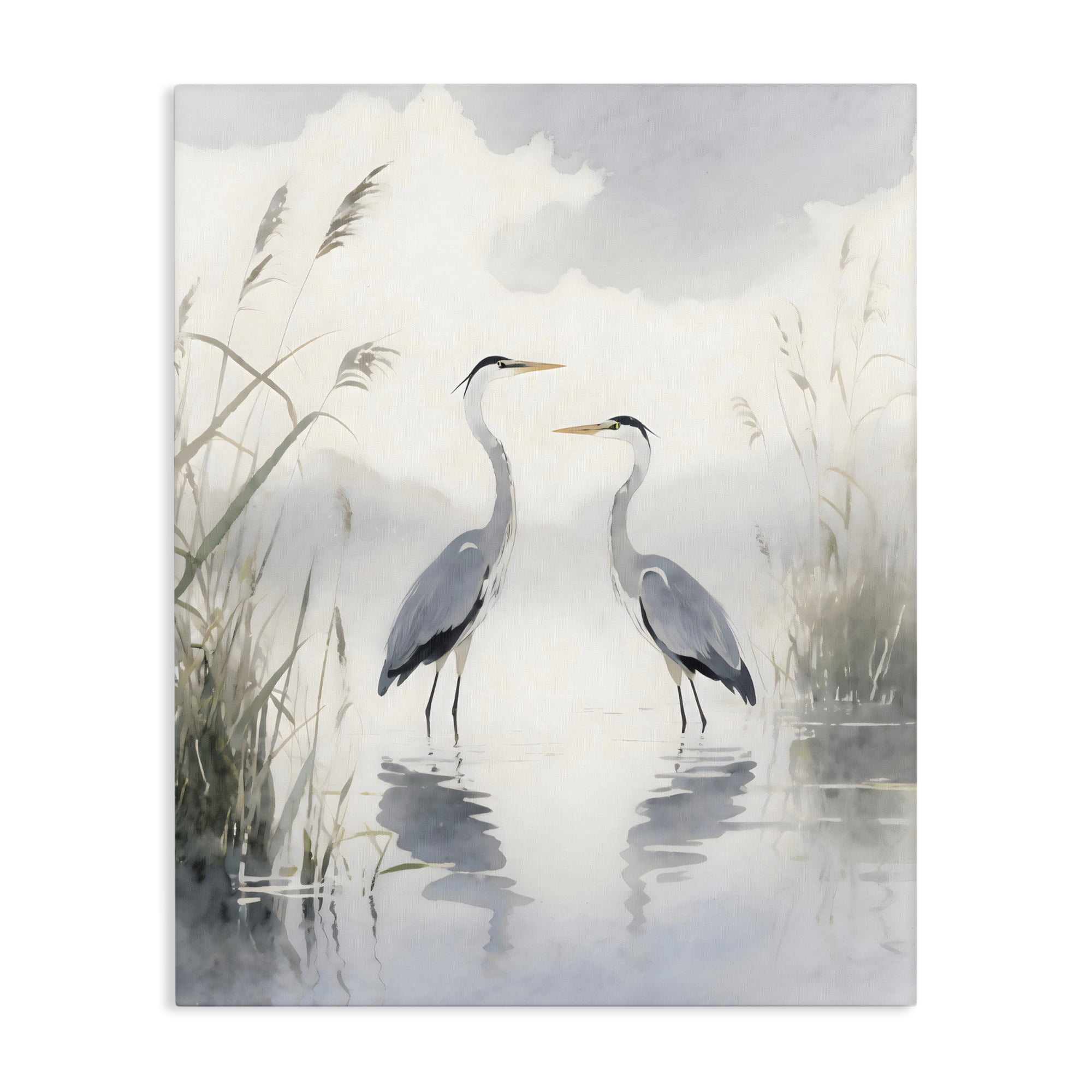 Stupell Industries Serene Wetlands Heron Reflections Canvas Wall Art, design by Creative Studio