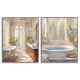 thumbnail image 1 of Stupell Industries Serenity Bath Bathroom Interior 2 Piece Gray Framed Giclee Art Set design by Kim Allen, 14 x 11, 1 of 8
