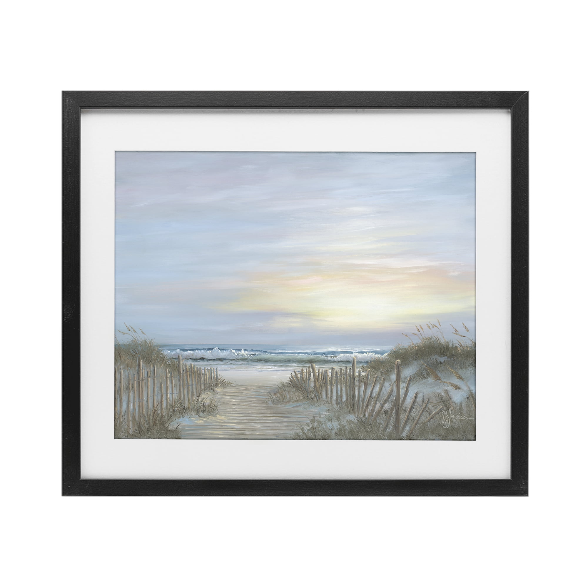 Stupell Industries Serenity Path Sunset Black Framed Print Under Glass, design by Georgia Janisse