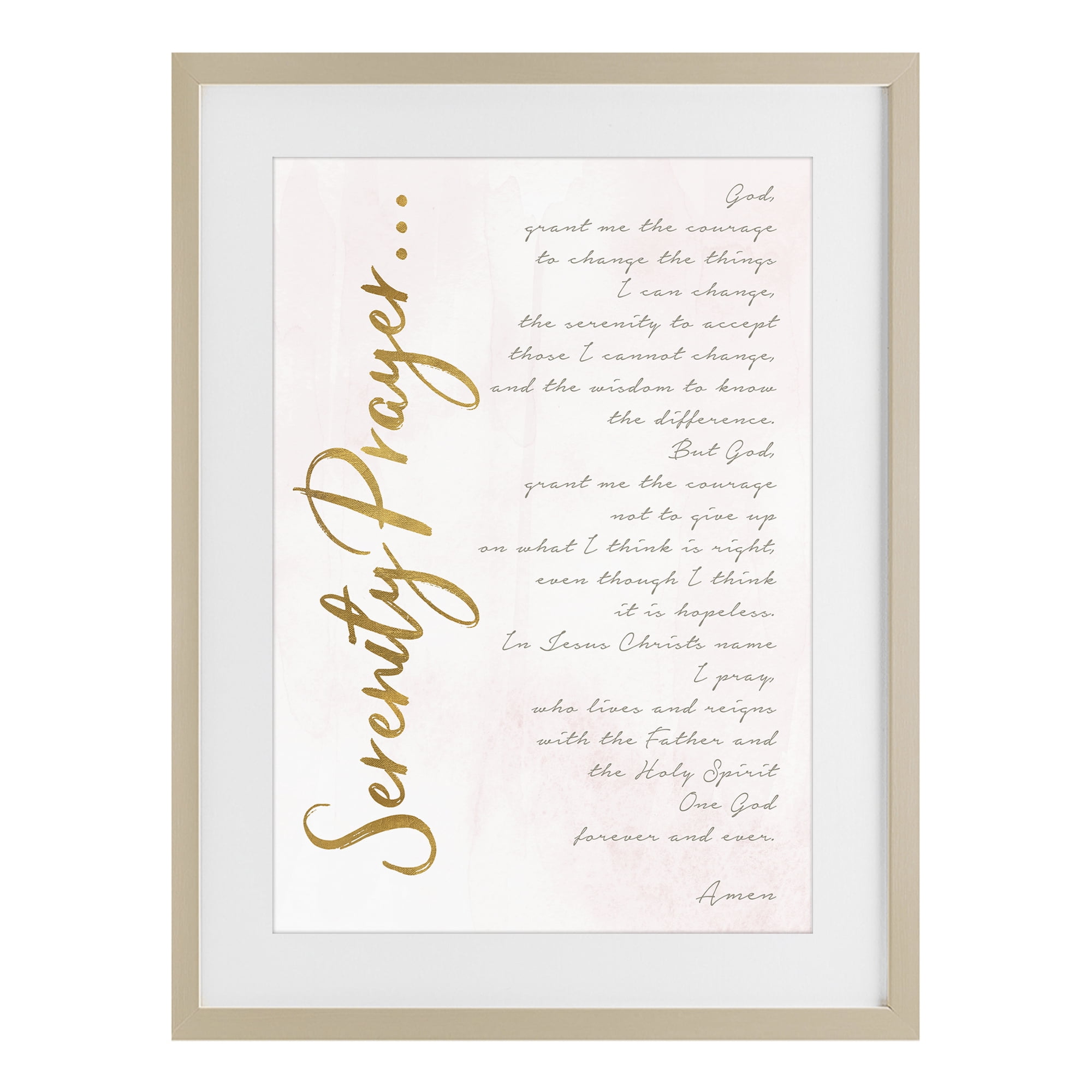 Stupell Industries Serenity Prayer Scripture Birch Framed Print Under Glass, design by Anna Quach