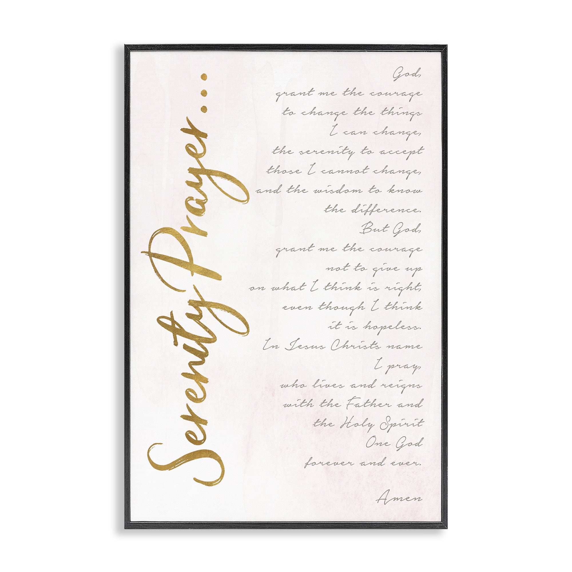 Stupell Industries Serenity Prayer Scripture Black Framed Giclee Art, design by Anna Quach
