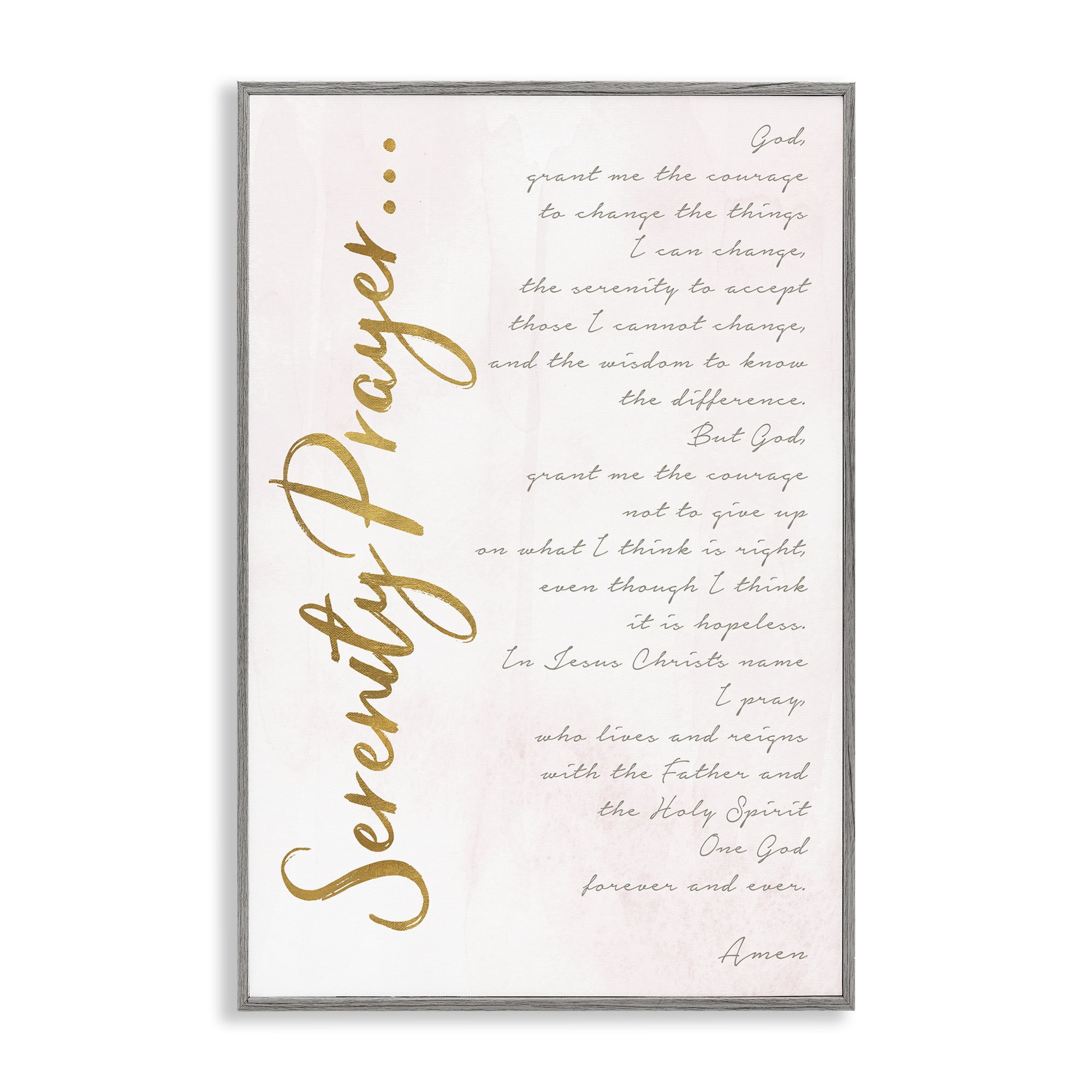Stupell Industries Serenity Prayer Scripture Gray Framed Giclee Art, design by Anna Quach