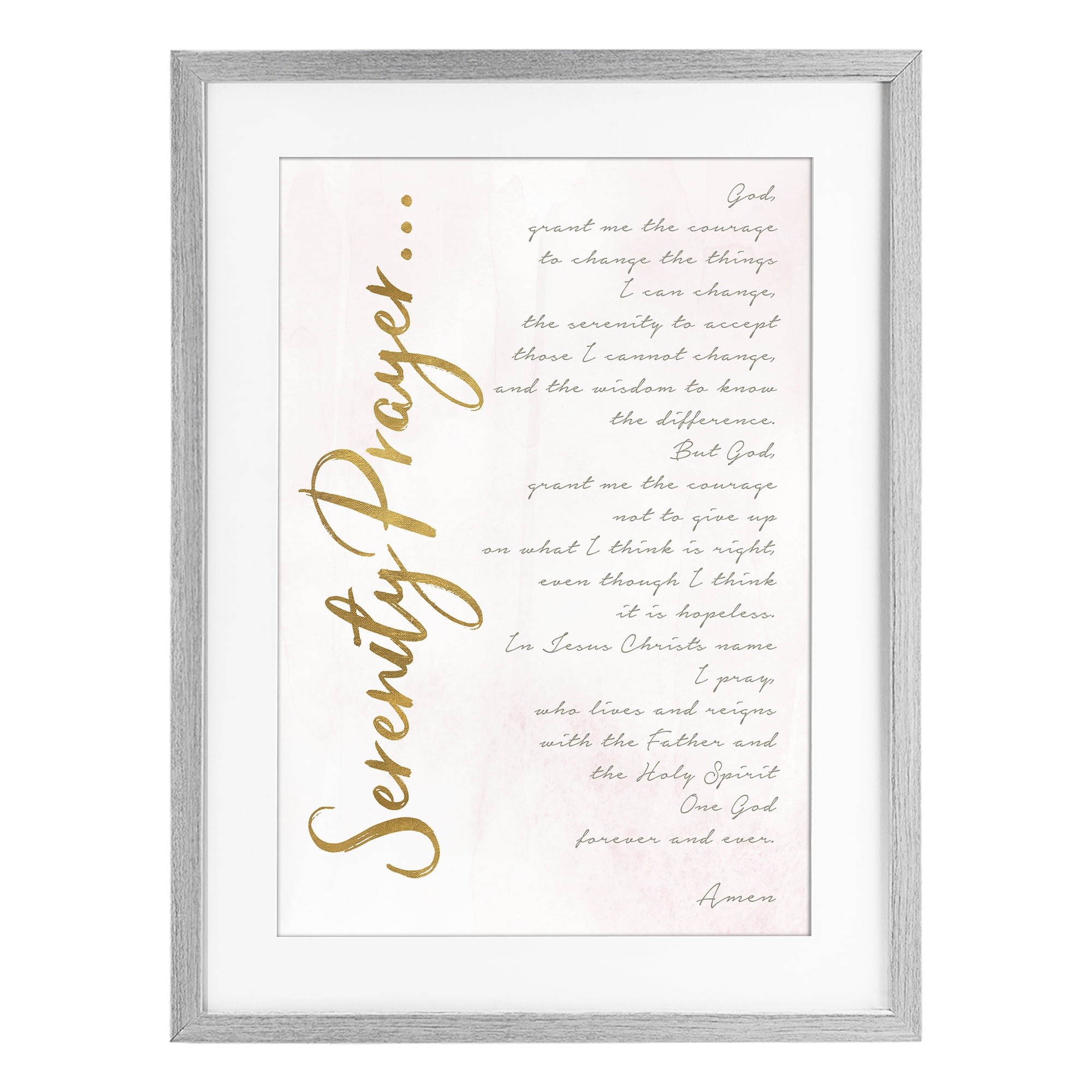 Stupell Industries Serenity Prayer Scripture Gray Framed Print Under Glass, design by Anna Quach