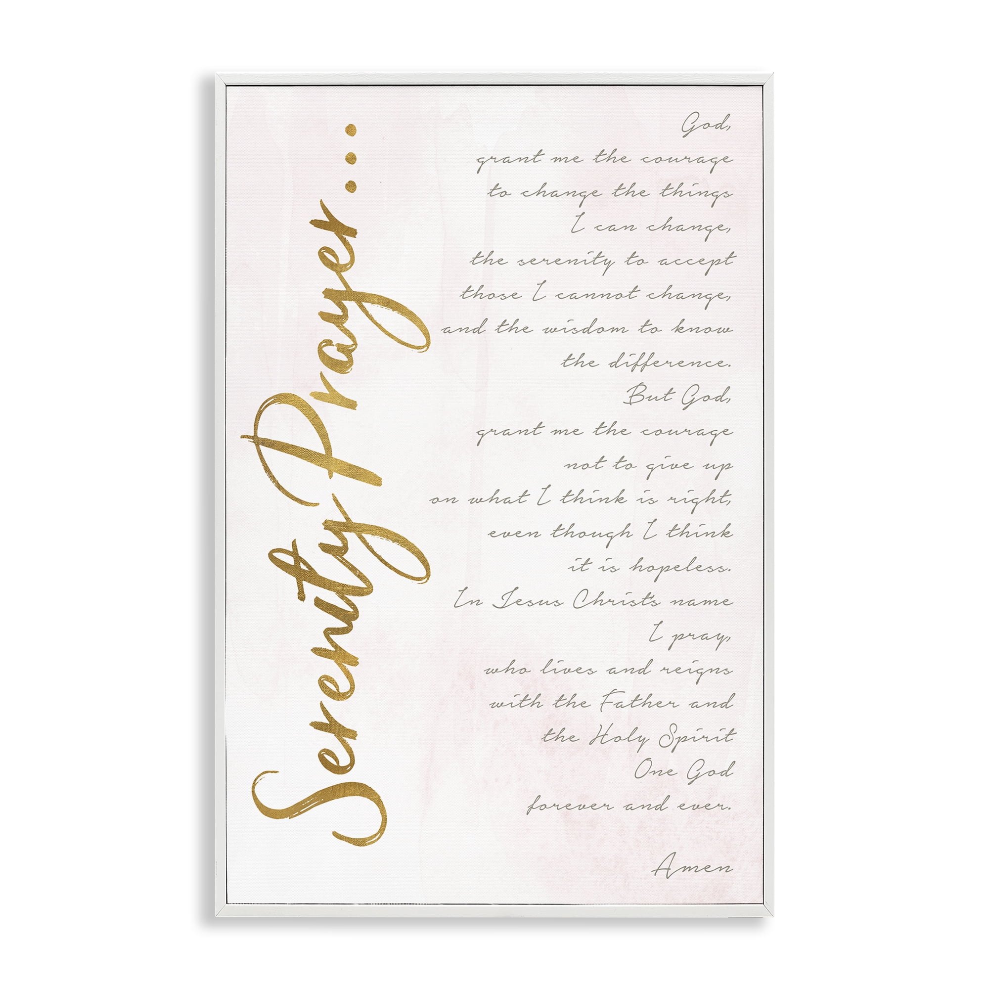 Stupell Industries Serenity Prayer Scripture White Framed Giclee Art, design by Anna Quach
