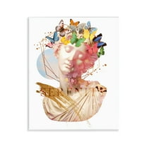 Stupell Industries Serenity Statue Collage Abstract Painting Unframed Art Print Wall Art, 11 x 14