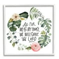 thumbnail image 1 of Stupell Industries Serve the Lord Joshua 24:15 Tropical Palm Wreathe, 17 x 17, Design by Valerie Weiners, 1 of 7
