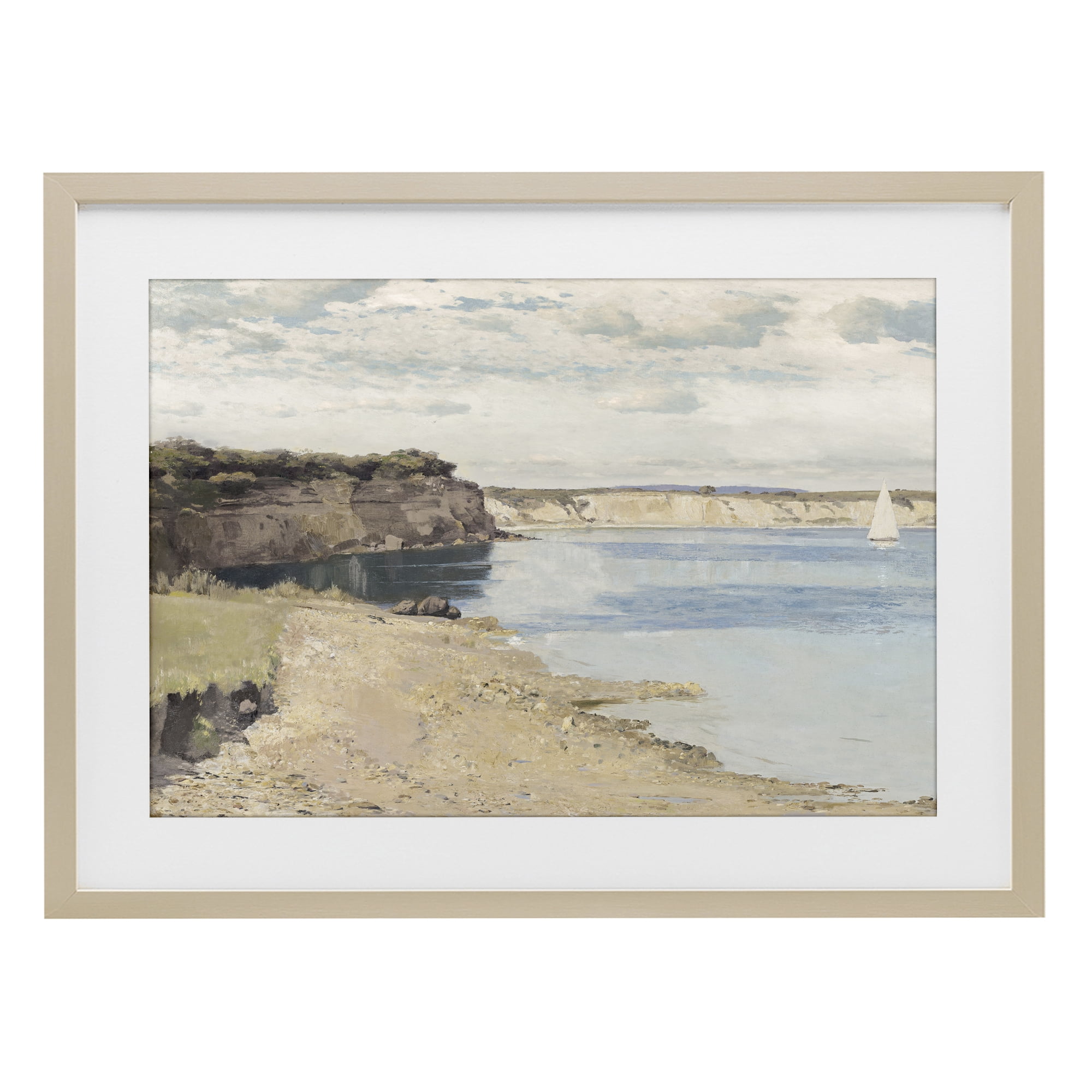Stupell Industries Set Sail Peaceful Cove Birch Framed Print Under Glass, design by Christy McKee