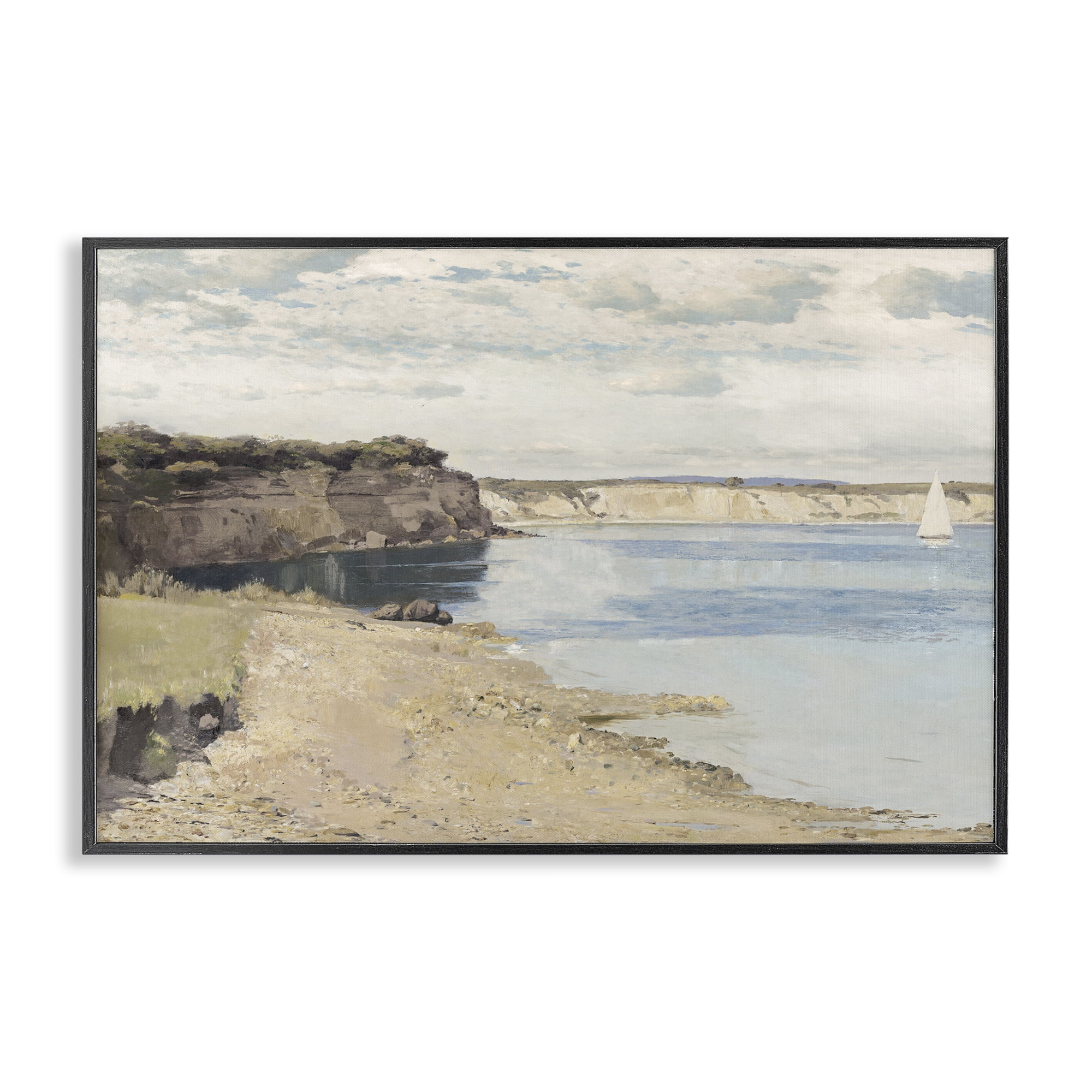 Stupell Industries Set Sail Peaceful Cove Black Framed Giclee Art, design by Christy McKee
