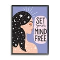 thumbnail image 1 of Stupell Industries Set Your Mind Free Phrase Female Astrological Constellations Design by Ilis Avilés, 16" x 20", Black Framed, 1 of 1