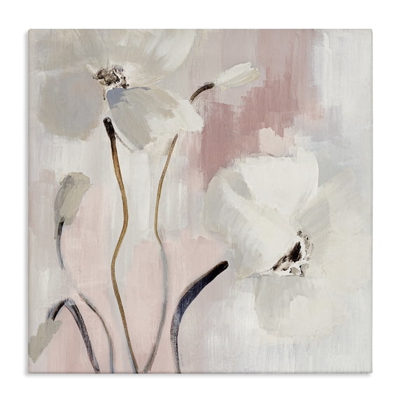 Stupell Industries Shabby Chic Abstract White Blooms Canvas Art, 17 x 17, by Lanie Loreth