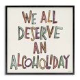 thumbnail image 1 of Stupell Industries Shabby Chic Alcoholiday Funny Phrase Black Framed Giclee Art, 12 x 12, by Anne Tavoletti, 1 of 8