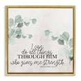 thumbnail image 1 of Stupell Industries Shabby Chic All Things Through Him Proverb Gold Floating Frame Canvas Art, 18 x 18, by Kim Allen, 1 of 6