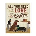 thumbnail image 1 of Stupell Industries Shabby Chic All You Need is Love and Coffee Cats Dogs Canvas Art, 24 x 30, by Veronique Charron, 1 of 7