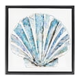 thumbnail image 1 of Stupell Industries Shabby Chic Blue Clam Shell Black Floating Frame Canvas Art, 18 x 18, by Christine Zalewski, 1 of 8